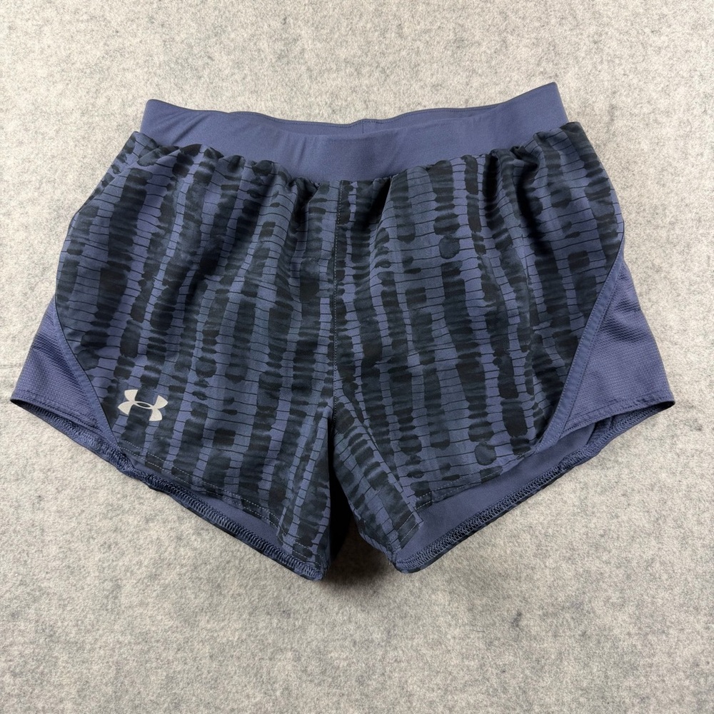 Under Armour Women's Purple Black UA Fly by 2.0 Loose Fit Heat Gear Shorts SMALL
